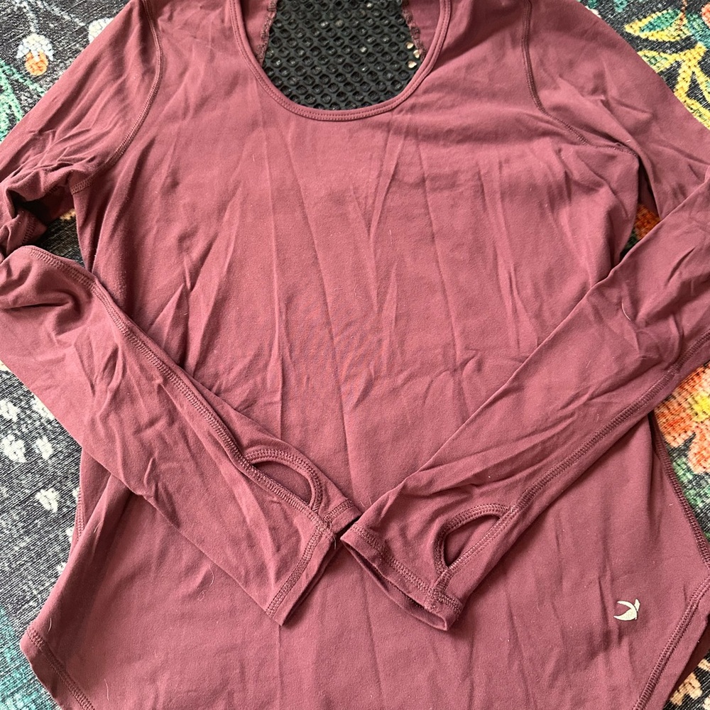 Glyder Long Sleeve Top in Deep Burgundy